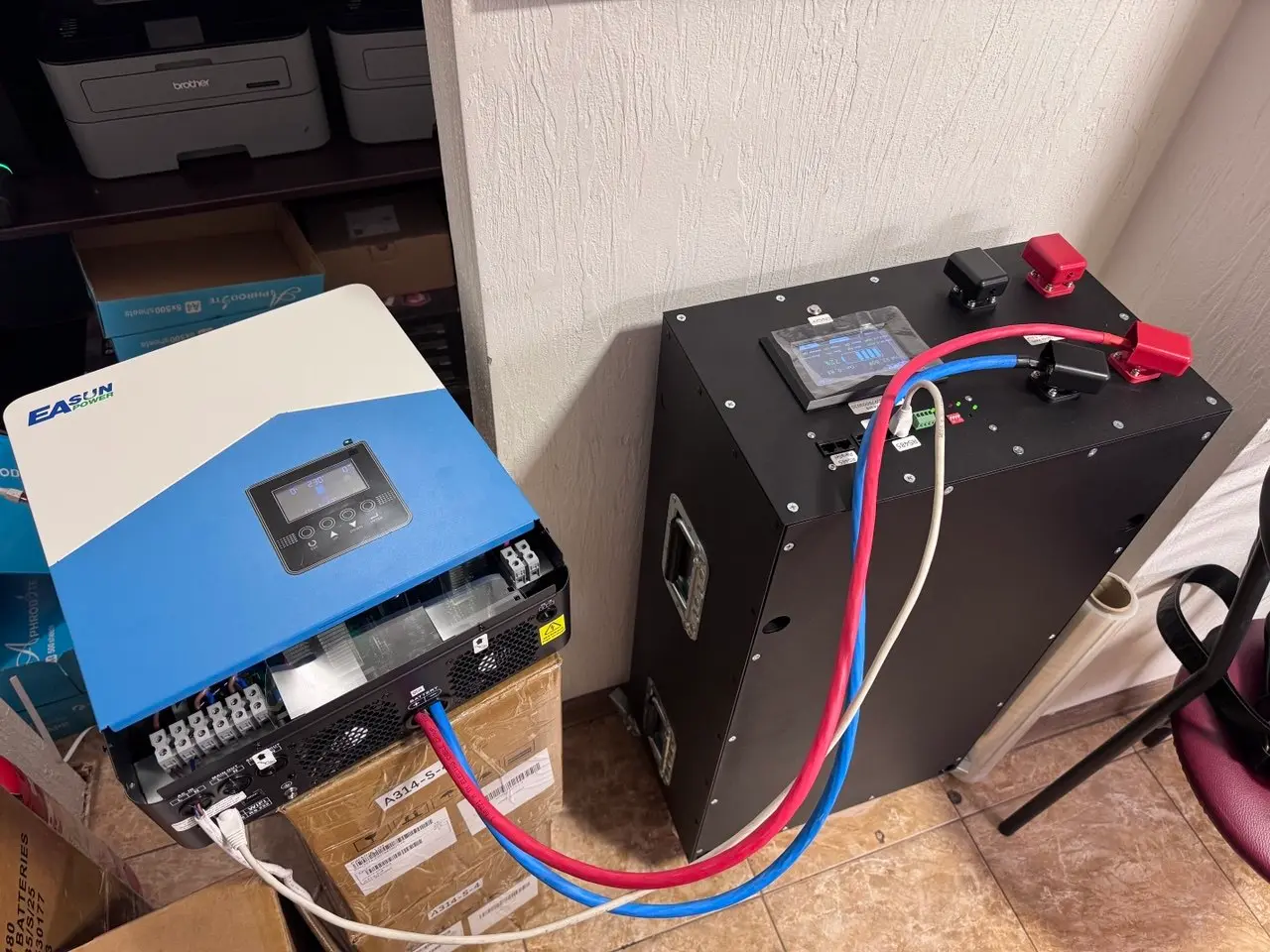 Комплект 48 В з інвертором 6 кВт та акумулятором LiFePO₄ на 16 кВт·год